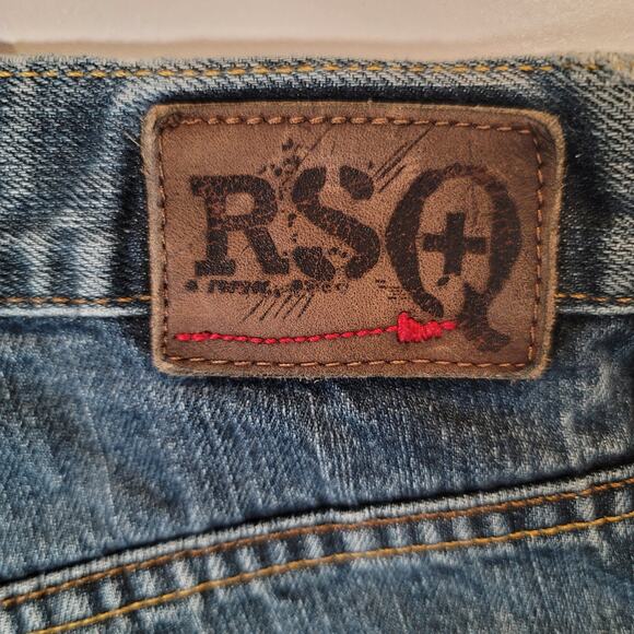 RSQ Amsterdam Relaxed Fit Men's Medium Wash Blue Jeans Size 28x32 EUC - Picture 4 of 4